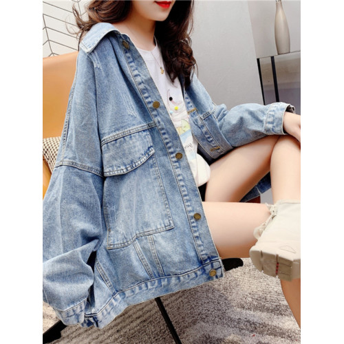 早秋網紅炸街牛仔外套女春秋季2025新款韓版寬松港風復古百搭上衣 早秋網紅炸街牛仔外套女春秋季2025新款韓版寬松港風復古百搭上衣