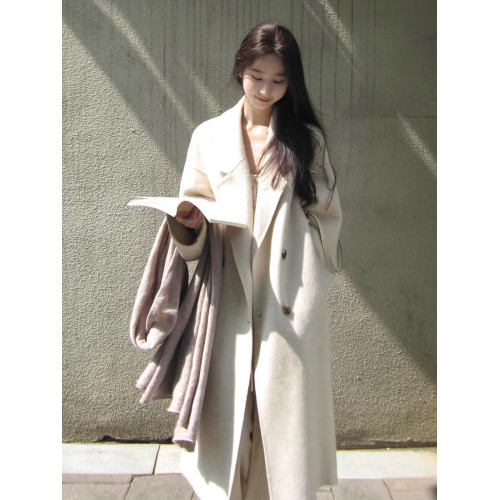 韓系燕麥色羽絨服內膽毛呢外套女秋冬季中長款小個子寬松呢子大衣 韓系燕麥色羽絨服內膽毛呢外套女秋冬季中長款小個子寬松呢子大衣