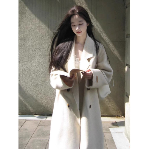 韓系燕麥色羽絨服內膽毛呢外套女秋冬季中長款小個子寬松呢子大衣 韓系燕麥色羽絨服內膽毛呢外套女秋冬季中長款小個子寬松呢子大衣