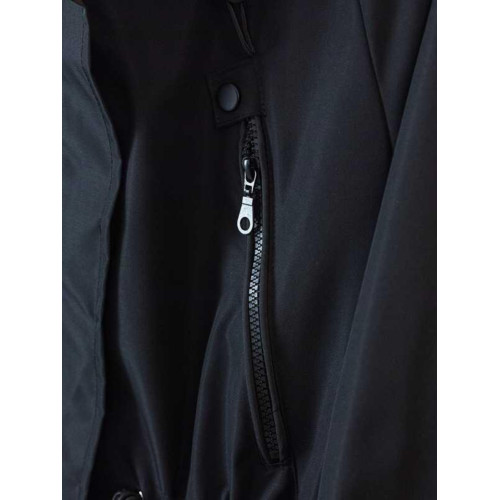 韓版休閒抽繩工裝外套女2025春新款大碼胖mm顯瘦連帽中長款沖鋒衣