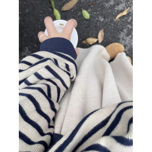 高級感紅色條紋毛衣女2025早秋新款休閒秋冬內搭針織打底衫上衣潮