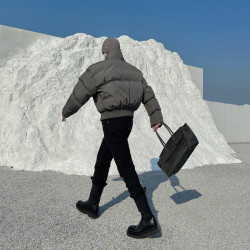 cleanfit短款羽絨棉服男款冬季加厚高級感棉衣立領保暖麵包服外套