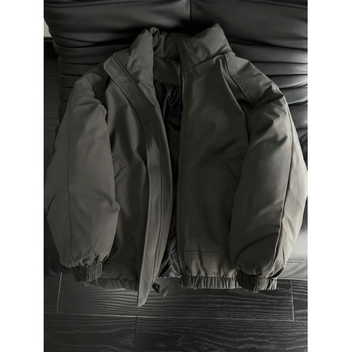 cleanfit深灰色飛行夾克羽絨棉服男款冬季立領棒球服美式棉衣外套 cleanfit深灰色飛行夾克羽絨棉服男款冬季立領棒球服美式棉衣外套