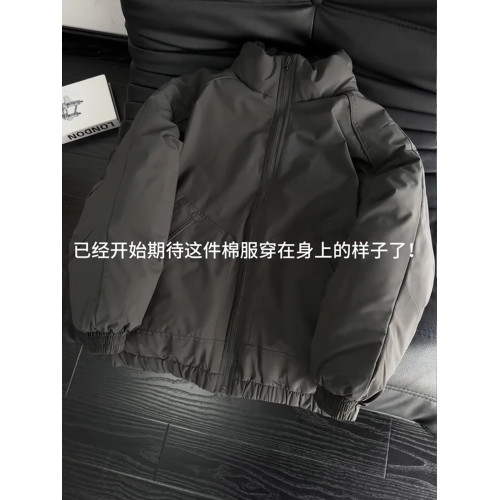 cleanfit深灰色飛行夾克羽絨棉服男款冬季立領棒球服美式棉衣外套 cleanfit深灰色飛行夾克羽絨棉服男款冬季立領棒球服美式棉衣外套