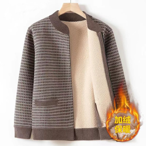 新款媽媽秋冬裝加絨上衣中年婦女拉鍊開衫中老年休閒洋氣春季外套 新款媽媽秋冬裝加絨上衣中年婦女拉鍊開衫中老年休閒洋氣春季外套