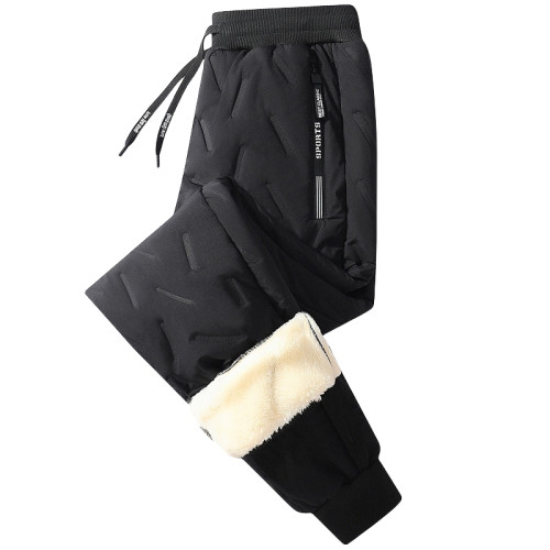 秋冬季保暖羊羔絨褲男加絨加厚外穿束腳防風防寒直筒大碼羽絨棉褲 秋冬季保暖羊羔絨褲男加絨加厚外穿束腳防風防寒直筒大碼羽絨棉褲