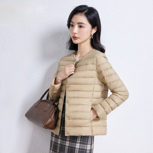 la samanna佟麗婭明星同款輕薄羽絨服短款女2025冬新款修身高級感 la samanna佟麗婭明星同款輕薄羽絨服短款女2025冬新款修身高級感