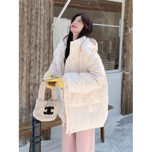 超好看碎花羽絨服女2025新款韓系甜美小個子白鴨絨加厚麵包服外套 超好看碎花羽絨服女2025新款韓系甜美小個子白鴨絨加厚麵包服外套