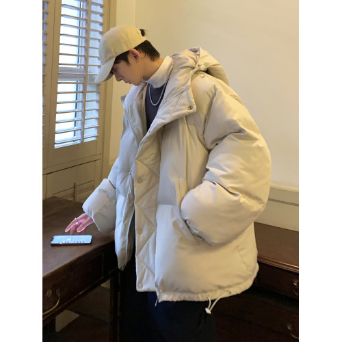 冬季羽絨服男士港風寬松麵包服連帽加厚青少年ins潮大碼外套 冬季羽絨服男士港風寬松麵包服連帽加厚青少年ins潮大碼外套