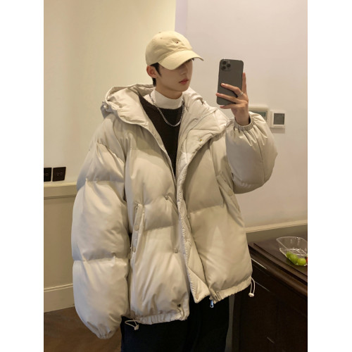 冬季羽絨服男士港風寬松麵包服連帽加厚青少年ins潮大碼外套 冬季羽絨服男士港風寬松麵包服連帽加厚青少年ins潮大碼外套
