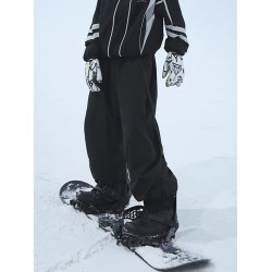 東北大碼外穿滑雪棉褲男女冬季休閒防風防水沖鋒褲加絨加厚長褲子