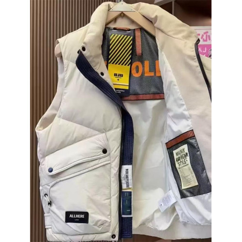 羽絨加厚百搭立領馬甲男士冬季工裝大口袋休閒百搭白鴨絨外套坎肩 羽絨加厚百搭立領馬甲男士冬季工裝大口袋休閒百搭白鴨絨外套坎肩