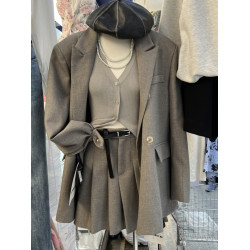 秋季韓版2025年時尚韓國東大門通勤純色簡約成熟氣質百搭西裝外套