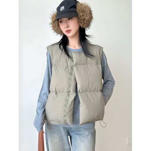 2025秋冬新款羽絨馬甲女短款加厚簡約高級白鴨絨寬松韓系背心外套 2025秋冬新款羽絨馬甲女短款加厚簡約高級白鴨絨寬松韓系背心外套