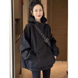 秋裝2025年新款休閒寬松沖鋒衣女韓版小個子設計感小衆高級感外套