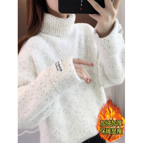 2025年新款爆女士慵懶風雪尼爾高領毛衣女秋冬套頭加厚寬松打底衫 2025年新款爆女士慵懶風雪尼爾高領毛衣女秋冬套頭加厚寬松打底衫