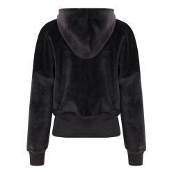 設計感小衆寬松收腰加絨加厚拉鍊金絲絨短款連帽衛衣開衫外套女秋