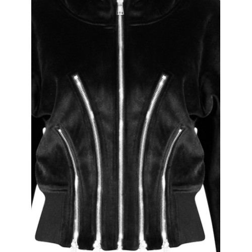 設計感小衆寬松收腰加絨加厚拉鍊金絲絨短款連帽衛衣開衫外套女秋 設計感小衆寬松收腰加絨加厚拉鍊金絲絨短款連帽衛衣開衫外套女秋