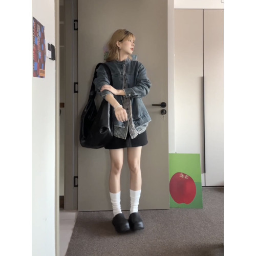 美式高級感做舊牛仔長袖外套女秋季超好看顯瘦別致外搭開衫夾克潮 美式高級感做舊牛仔長袖外套女秋季超好看顯瘦別致外搭開衫夾克潮