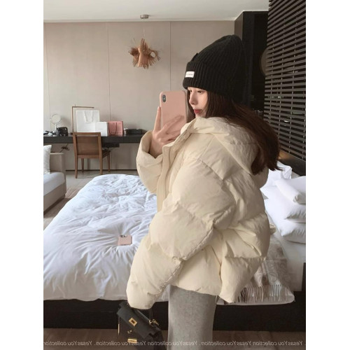 短款羽絨服女白鴨絨冬季新款輕薄韓版冬季小個子加厚麵包服外套女 短款羽絨服女白鴨絨冬季新款輕薄韓版冬季小個子加厚麵包服外套女
