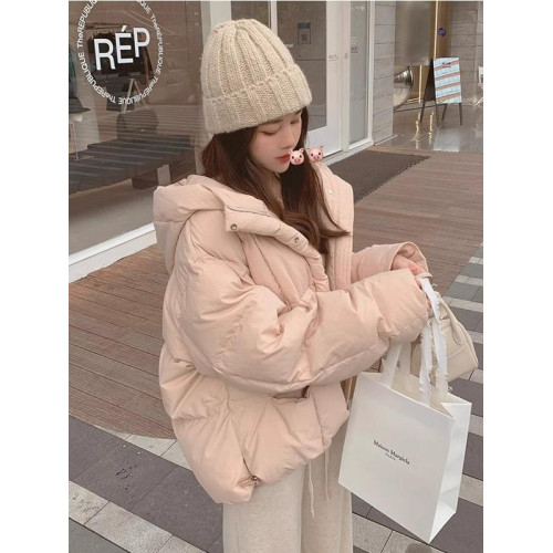 短款羽絨服女白鴨絨冬季新款輕薄韓版冬季小個子加厚麵包服外套女 短款羽絨服女白鴨絨冬季新款輕薄韓版冬季小個子加厚麵包服外套女