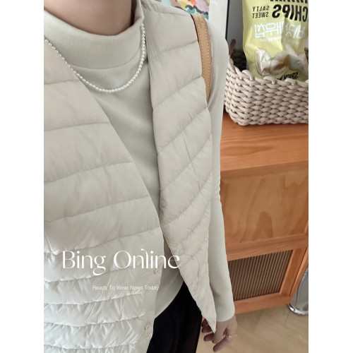 BING 輕薄羽絨服內膽馬甲春秋冬新款冬季保暖打底通勤曡穿內搭ins BING 輕薄羽絨服內膽馬甲春秋冬新款冬季保暖打底通勤曡穿內搭ins