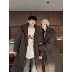 中戯超長款冬季羽絨服男女加厚保暖過膝寬松情侶學生防寒超厚外套