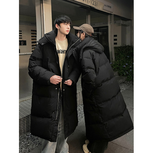 中戯超長款冬季羽絨服男女加厚保暖過膝寬松情侶學生防寒超厚外套