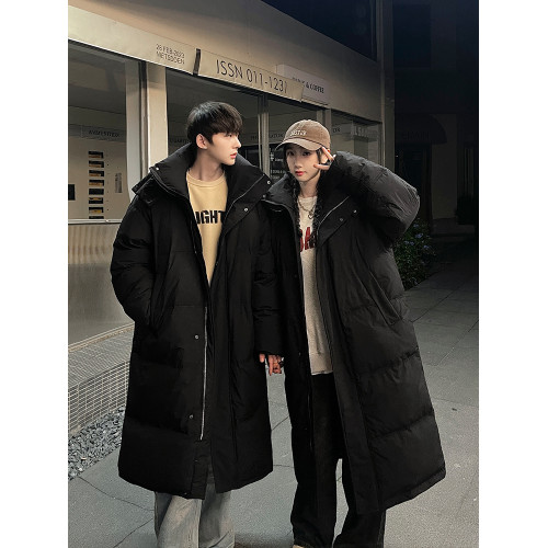 中戯超長款冬季羽絨服男女加厚保暖過膝寬松情侶學生防寒超厚外套