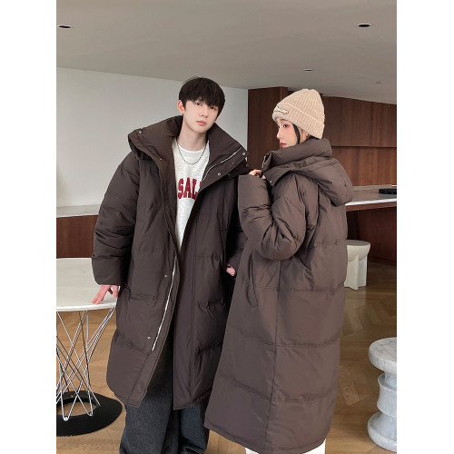 中戯超長款冬季羽絨服男女加厚保暖過膝寬松情侶學生防寒超厚外套