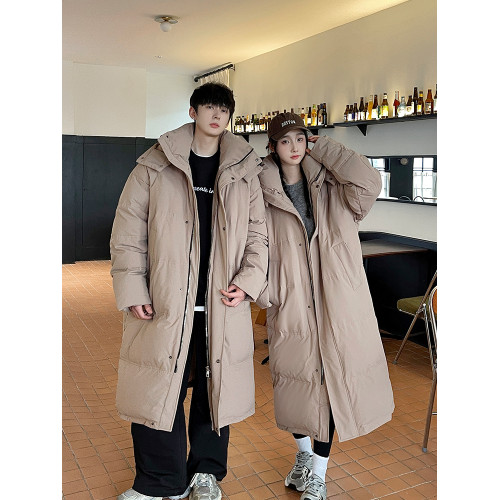 中戯超長款冬季羽絨服男女加厚保暖過膝寬松情侶學生防寒超厚外套