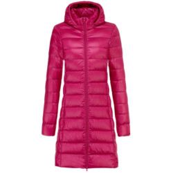 優品2025秋冬新款羽絨服女中長輕薄脫卸帽時尚顯瘦白鴨絨外套通勤