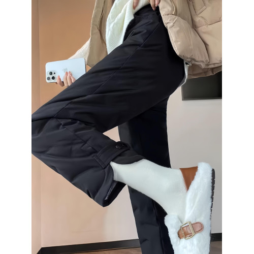 休閒工裝棉褲女2025新款冬季外穿加厚防跑絨保暖休閒加絨直筒棉褲 休閒工裝棉褲女2025新款冬季外穿加厚防跑絨保暖休閒加絨直筒棉褲