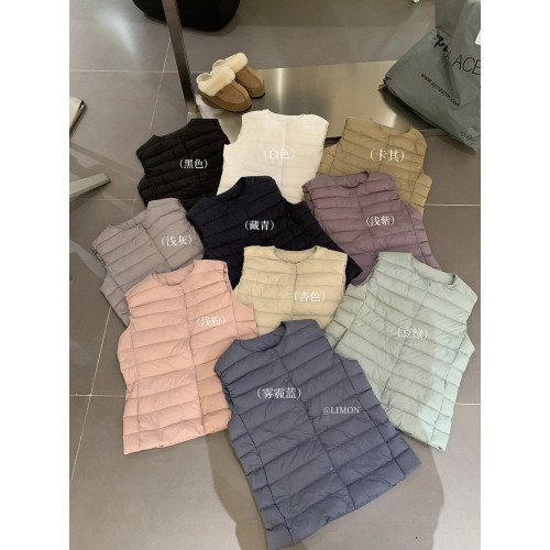 THE LIMON檸檬綠茶冬季輕薄羽絨內膽馬甲女冬季無袖保暖坎肩外套 THE LIMON檸檬綠茶冬季輕薄羽絨內膽馬甲女冬季無袖保暖坎肩外套