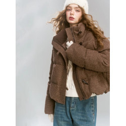 妖精的時尚短款2025冬季新款羽絨服休閒棉服秋冬女羽絨服顯瘦加厚