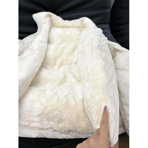 東北零下40度防寒保暖羊羔絨外套羽絨服女冬季加絨加厚短款麵包服