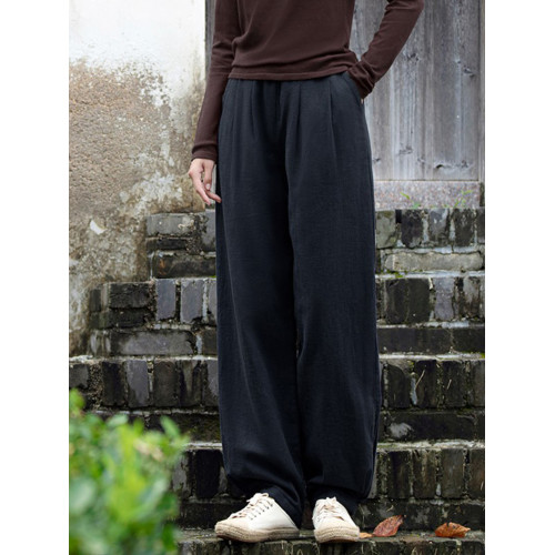 棉麻棉褲2025新款文藝顯瘦休閒長褲加厚夾棉燈籠褲女冬外穿保暖褲 棉麻棉褲2025新款文藝顯瘦休閒長褲加厚夾棉燈籠褲女冬外穿保暖褲