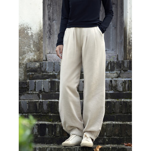 棉麻棉褲2025新款文藝顯瘦休閒長褲加厚夾棉燈籠褲女冬外穿保暖褲 棉麻棉褲2025新款文藝顯瘦休閒長褲加厚夾棉燈籠褲女冬外穿保暖褲
