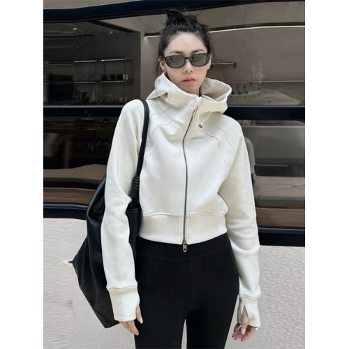 太空棉連帽立領衛衣女設計感春秋2025年新款寬松bf風小個子短外套 太空棉連帽立領衛衣女設計感春秋2025年新款寬松bf風小個子短外套