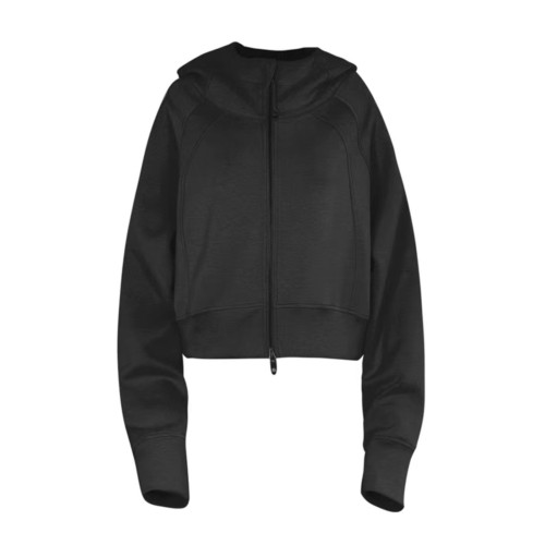 太空棉連帽立領衛衣女設計感春秋2025年新款寬松bf風小個子短外套 太空棉連帽立領衛衣女設計感春秋2025年新款寬松bf風小個子短外套