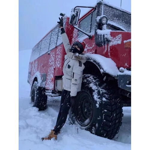 東北零下40度中長款羽絨服男女情侶厚工裝防寒冬天哈爾濱旅遊外套 東北零下40度中長款羽絨服男女情侶厚工裝防寒冬天哈爾濱旅遊外套