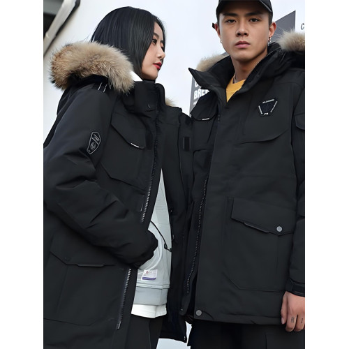 東北零下40度中長款羽絨服男女情侶厚工裝防寒冬天哈爾濱旅遊外套 東北零下40度中長款羽絨服男女情侶厚工裝防寒冬天哈爾濱旅遊外套