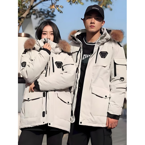 東北零下40度中長款羽絨服男女情侶厚工裝防寒冬天哈爾濱旅遊外套 東北零下40度中長款羽絨服男女情侶厚工裝防寒冬天哈爾濱旅遊外套