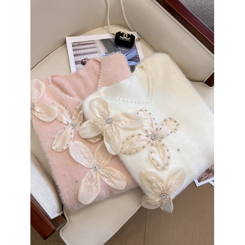 大碼女秋冬季新款高級感水貂絨v領毛衣胖mm顯瘦加厚打底內搭上衣 大碼女秋冬季新款高級感水貂絨v領毛衣胖mm顯瘦加厚打底內搭上衣