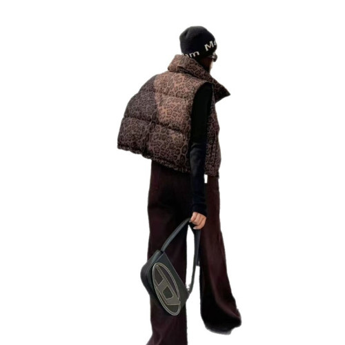 90絨豹紋2025新款秋冬白鴨絨女時尚百搭韓版潮流短款羽絨服馬甲 90絨豹紋2025新款秋冬白鴨絨女時尚百搭韓版潮流短款羽絨服馬甲