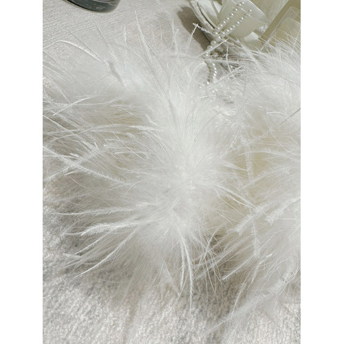 FFmiss◆法式洋氣羊毛呢羽毛小香風短外套編織珍珠流蘇毛毛開衫女 FFmiss◆法式洋氣羊毛呢羽毛小香風短外套編織珍珠流蘇毛毛開衫女