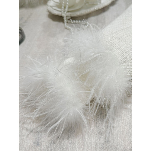 FFmiss◆法式洋氣羊毛呢羽毛小香風短外套編織珍珠流蘇毛毛開衫女 FFmiss◆法式洋氣羊毛呢羽毛小香風短外套編織珍珠流蘇毛毛開衫女