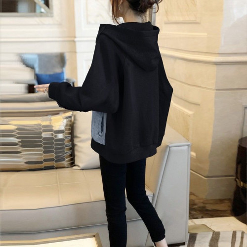 歐貨牛仔拼接連帽外套女小個子洋氣百搭棒球服秋季2023新款歐洲站 歐貨牛仔拼接連帽外套女小個子洋氣百搭棒球服秋季2023新款歐洲站