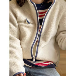 小個子搖粒絨衛衣外套女春秋季2025新款高級感加厚羊羔毛開衫棉服