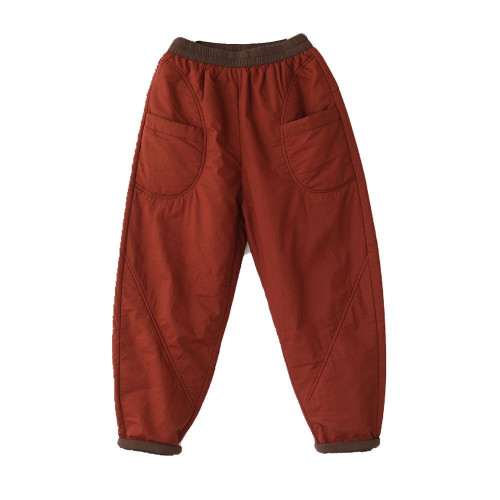 撿漏~日系原單夾棉哈倫褲女秋冬季高腰撞色加厚休閒外穿保暖棉褲 撿漏~日系原單夾棉哈倫褲女秋冬季高腰撞色加厚休閒外穿保暖棉褲